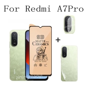 3 TRONG 1 Redmi A7Pro Phim Gốm Cho Redmi A7 A5 A4 A3 A3X Full Cover Bảo Vệ Màn Hình Kính & Ống Kính Máy Ảnh & Sợi Carbon Flim