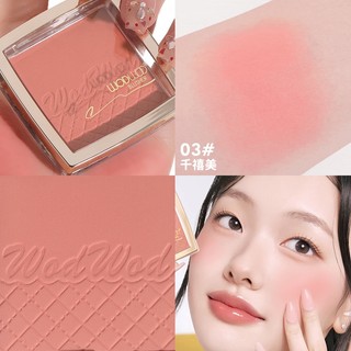 WODWOD Matte Blush Powder Tự nhiên Khỏa thân Phong cách Hàn Quốc Đường viền không phai màu & Phấn má hồng nổi bật Hiệu ứng trang điểm hàng ngày NO.W1161