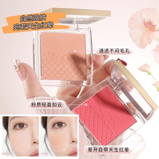 WODWOD Matte Blush Powder Tự nhiên Khỏa thân Phong cách Hàn Quốc Đường viền không phai màu & Phấn má hồng nổi bật Hiệu ứng trang điểm hàng ngày NO.W1161