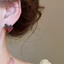 Trái Tim Đỏ & Nơ Đen Kim Cương Giả Tuyên Bố Bông Tai Ngọt Mát Y2K Trang Sức Tiệc Hàng Ngày Cho Nữ