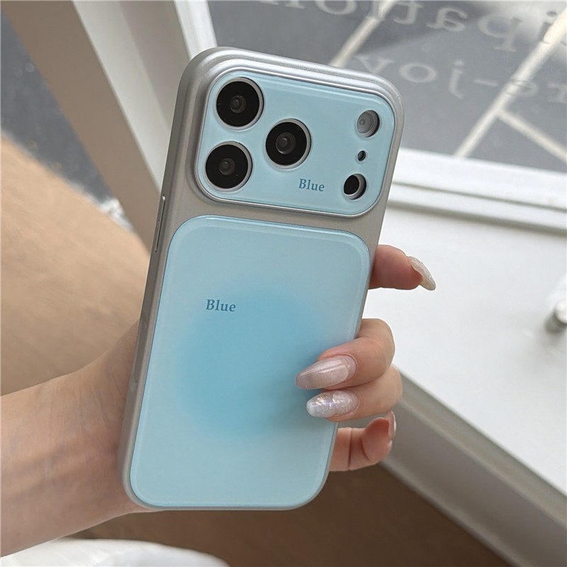 Iphone 17 Pro max Pha trộn họa tiết màu xanh Chất liệu Acrylic Vỏ điện thoại