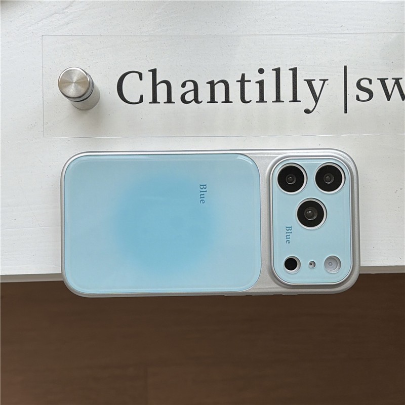 Iphone 17 Pro max Pha trộn họa tiết màu xanh Chất liệu Acrylic Vỏ điện thoại