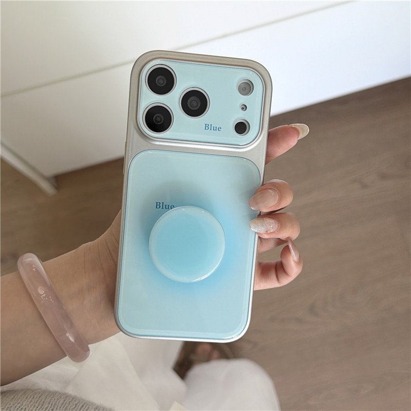 Iphone 17 Pro max Pha trộn họa tiết màu xanh Chất liệu Acrylic Vỏ điện thoại