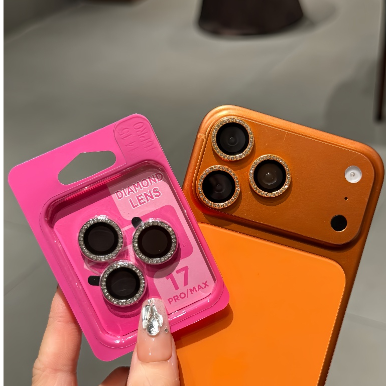 Vòng bảo vệ Lens Sau Lấp Lánh Sao Kim Kính Cường Lực Cho iPhone 11 12 14 15 16 17 Pro Max 13 Mini