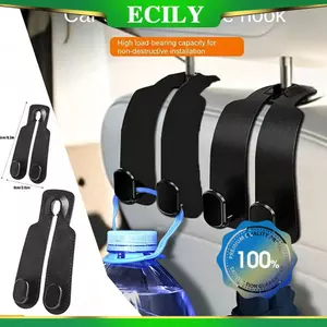 ECILY Microfiber Da Ghế Ô Tô Móc Sau Đa Năng Móc Xe Ô Tô Da Lộn Móc Móc Móc Treo Nội Thất Ô Tô Phụ Kiện