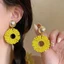 Bông tai thả vòng đính cườm Bohemian Màu sắc tươi sáng Trang sức bãi biển kỳ nghỉ cho nữ
