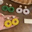 Bông tai thả vòng đính cườm Bohemian Màu sắc tươi sáng Trang sức bãi biển kỳ nghỉ cho nữ
