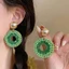 Bông tai thả vòng đính cườm Bohemian Màu sắc tươi sáng Trang sức bãi biển kỳ nghỉ cho nữ