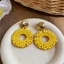 Bông tai thả vòng đính cườm Bohemian Màu sắc tươi sáng Trang sức bãi biển kỳ nghỉ cho nữ