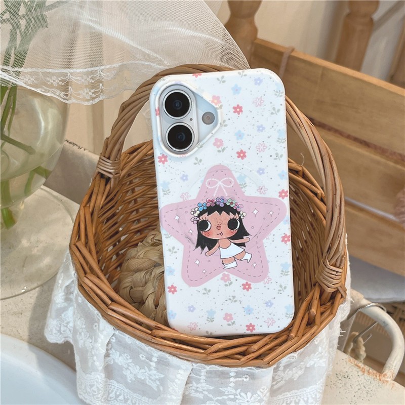 Iphone 17 Pro max Họa tiết hoa Star Girl Chất liệu TPU xử lý IMD Vỏ điện thoại