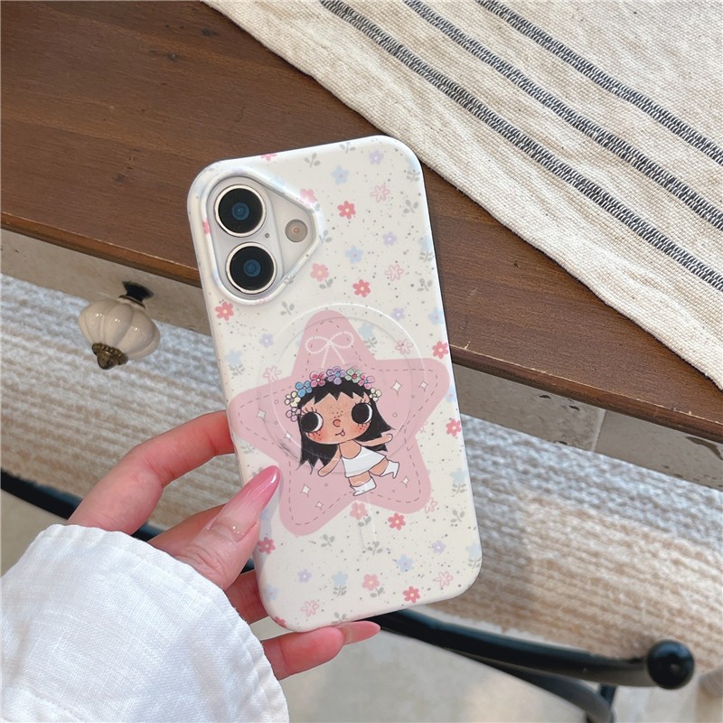 Iphone 17 Pro max Họa tiết hoa Star Girl Chất liệu TPU xử lý IMD Vỏ điện thoại
