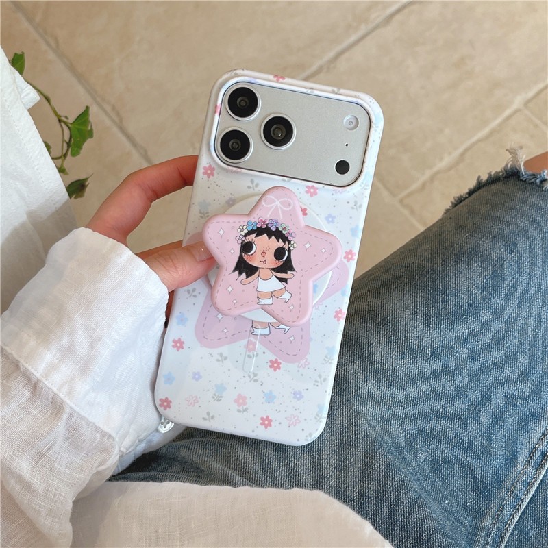 Iphone 17 Pro max Họa tiết hoa Star Girl Chất liệu TPU xử lý IMD Vỏ điện thoại