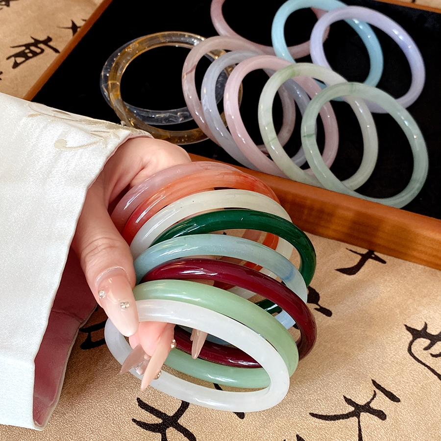 19 Màu Sắc Của Vòng Tay Ngọc Giả, Phụ Kiện Hanfu Trung Quốc Mới Thời Trang Cho Nữ