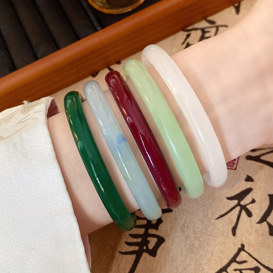 19 Màu Sắc Của Vòng Tay Ngọc Giả, Phụ Kiện Hanfu Trung Quốc Mới Thời Trang Cho Nữ