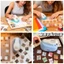 ECILY Mới Hình Tem Thủ Công Đấm Máy Dập Nổi Lỗ Vuông Đấm Răng Đấm Embosser Handmade Sổ Lưu Niệm Cung Cấp