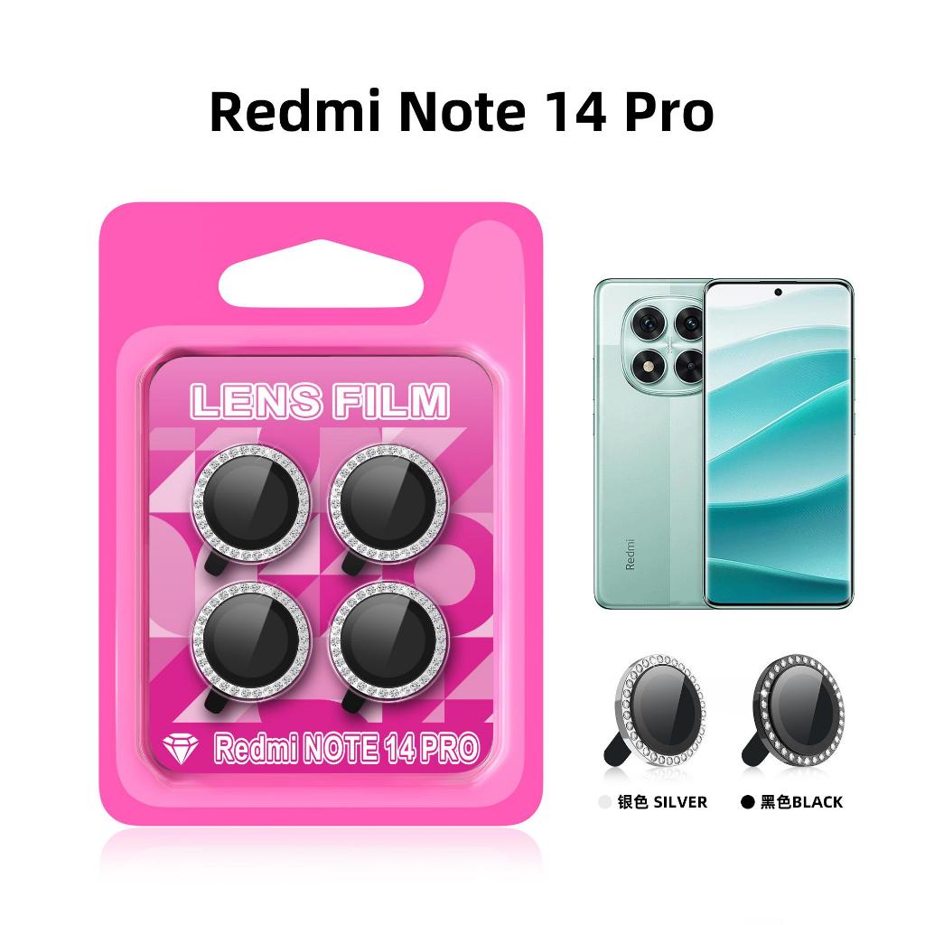 Dán Ống Kính Đính Đá Cho Redmi Note 13 4G/5G, Note13 Pro 4G/5G, Note13 Pro+, Note14 5G, Note14 Pro 4G/5G, Note14 Pro+, Note15 5G, Note15 Pro, Note15 Pro+ Kính Cường Lực Chống Trầy Xước Bảo Vệ Camera