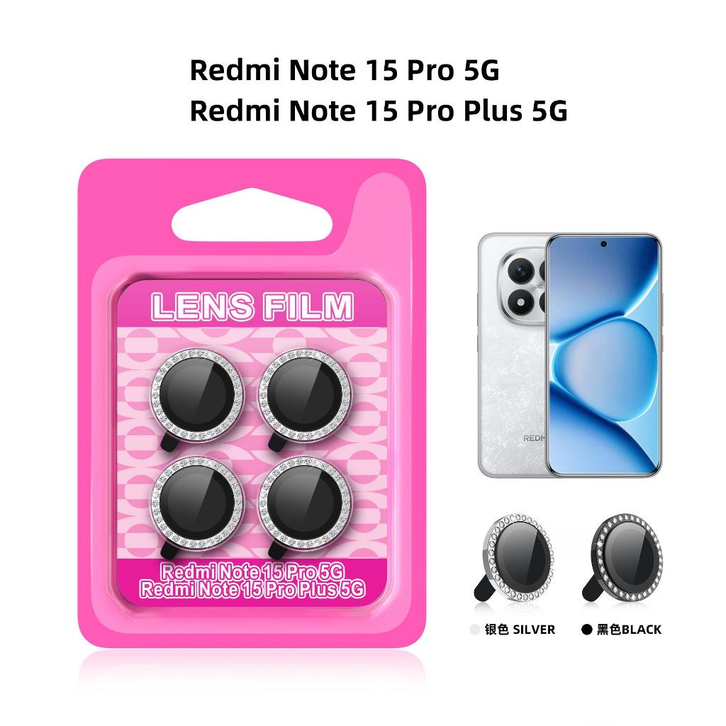 2 Gói phim bảo vệ ống kính Redmi Note kim loại đá lấp lánh rực rỡ | Định vị cho Note15Pro+/15Pro 5G Note14Pro 4G 13Pro+