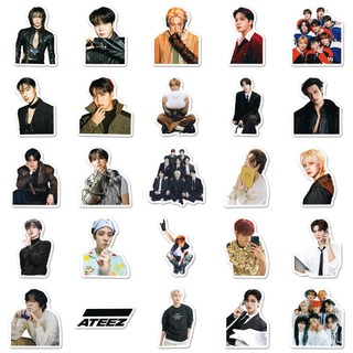 Bộ 50 Kpop Hàn Quốc Bé Trai Nhóm ATEEZ Dán Điện Thoại DIY Cốc Nước Chống Nước Miếng Dán Quạt Quà Tặng