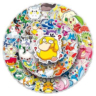 100 Chiếc Anime Pokemon Dễ Thương Dán Graffiti Trang Trí DIY Điện Thoại Hoạt Hình Miếng Dán Trẻ Em Đồ Chơi Quà Tặng
