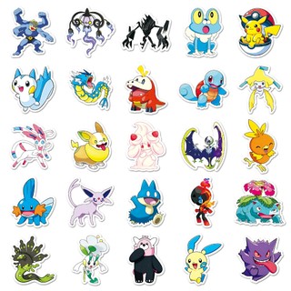 100 Chiếc Anime Pokemon Dễ Thương Dán Graffiti Trang Trí DIY Điện Thoại Hoạt Hình Miếng Dán Trẻ Em Đồ Chơi Quà Tặng