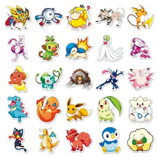 100 Chiếc Anime Pokemon Dễ Thương Dán Graffiti Trang Trí DIY Điện Thoại Hoạt Hình Miếng Dán Trẻ Em Đồ Chơi Quà Tặng