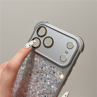 Iphone 17 Pro max Họa tiết sequin bạc Chất liệu Acrylic Vỏ điện thoại