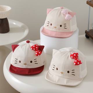 Mũ hoạt hình trẻ em cho bé trai và bé gái Mũ bóng chày thoáng khí có họa tiết Kitty thêu Thích hợp cho bé 6-18 tháng tuổi
