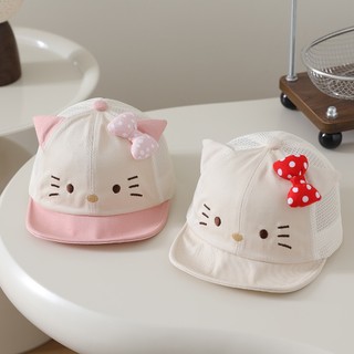 Mũ hoạt hình trẻ em cho bé trai và bé gái Mũ bóng chày thoáng khí có họa tiết Kitty thêu Thích hợp cho bé 6-18 tháng tuổi
