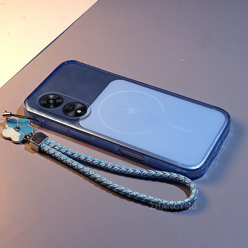 Ốp Lưng Cho OPPO A58 4G A58 5G A78 4G A78 5G Vỏ Điện Thoại Thẩm Mỹ Mờ Silicon Cao Cấp Có Hút Từ Tính Thiết Kế Mới Dây Treo Miễn Phí