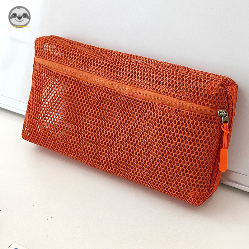 Phong cách Nhật Bản Muji Style / Túi đựng mỹ phẩm lưới trong suốt Nylon / Túi vệ sinh du lịch di động