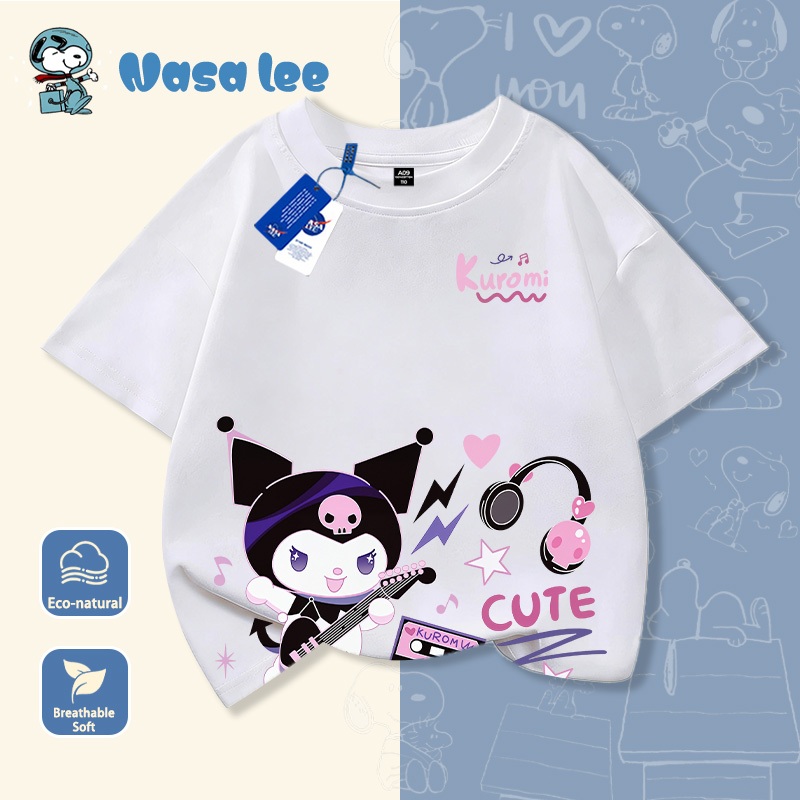NASA Pure Cotton Tay Ngắn 2026 Phong Cách Mới Trẻ Em Tay Ngắn Mềm Mại Thoải Mái Thời Trang Dễ Thương