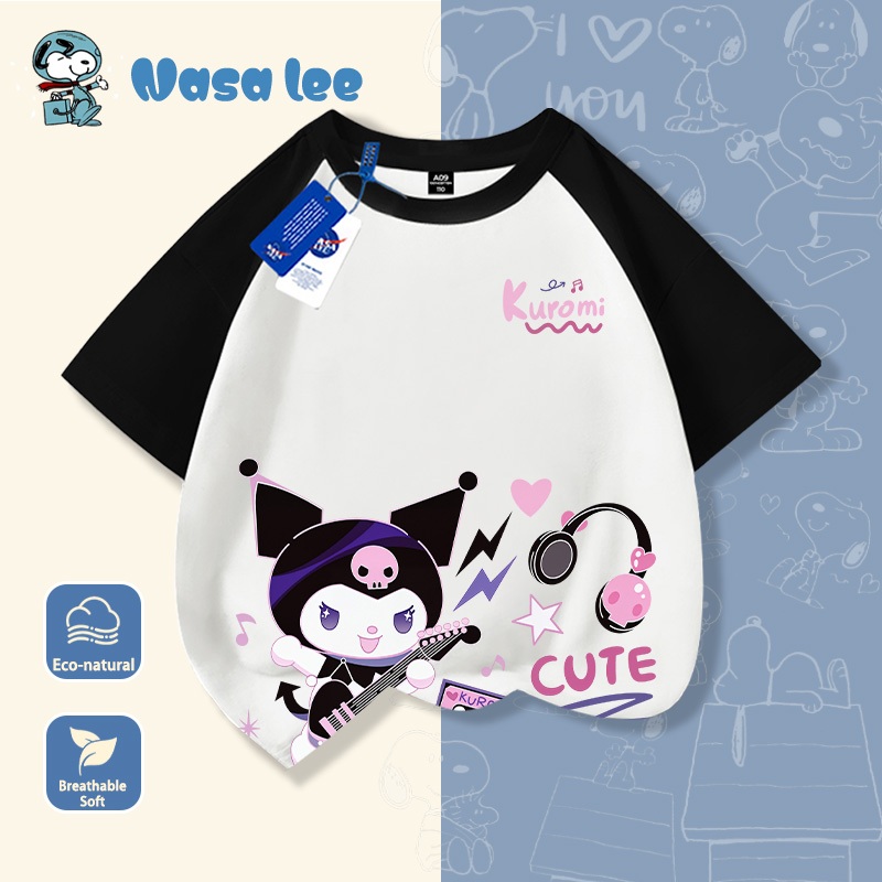 NASA Pure Cotton Tay Ngắn 2026 Phong Cách Mới Trẻ Em Tay Ngắn Mềm Mại Thoải Mái Thời Trang Dễ Thương