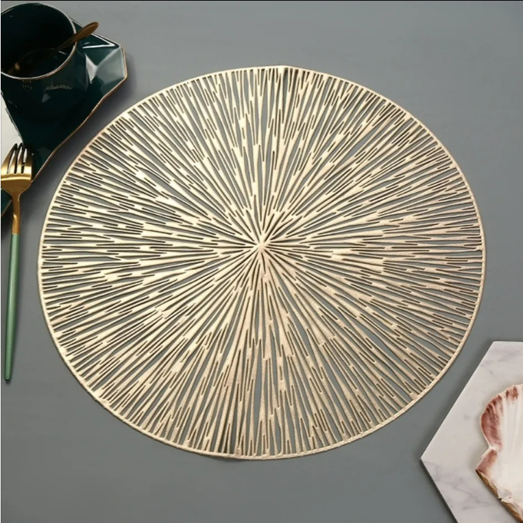 Placemats Bắc Âu Ánh Sáng Sang Trọng Trà Đế Lót Cách Nhiệt Đơn Giản Hiện Đại Đĩa Thảm Phương Tây Placemats Đĩa Ăn Thảm Bàn Thảm Dùng Một Lần
