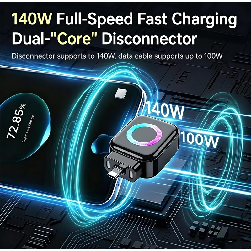 [Hàng mới về] Bộ chuyển đổi Type-C 140W tự ngắt khi đầy, sạc nhanh, bảo vệ quá sạc, dùng cho tất cả điện thoại