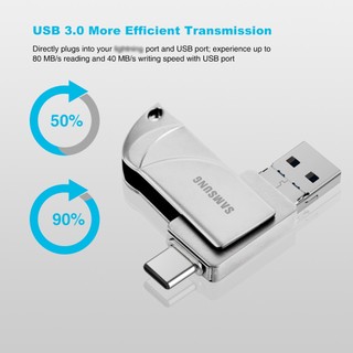 Ổ đĩa Flash USB 3 trong 1 của Samsung, Thẻ nhớ Type C tốc độ cao cho PC, iOS & Android, Ổ đĩa ngón tay cái đa thiết bị (256GB / 512GB / 1TB / 2TB)