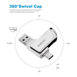 Ổ đĩa Flash USB 3 trong 1 của Samsung, Thẻ nhớ Type C tốc độ cao cho PC, iOS & Android, Ổ đĩa ngón tay cái đa thiết bị (256GB / 512GB / 1TB / 2TB)
