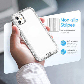 Ốp Lưng Dày Màu Đen Trong Suốt Cho IPhone 17 16 15 14 13 12 11 Pro 6 6s 7 8 + Plus Mini X XR Xs Max Bảo Vệ Chống Sốc Hạng Nặng Chắc Chắn Chống Va Đập