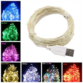Đèn LED Dây 2M 20 LED USB Đèn Cổ Tích Nhà Cho Ngoài Trời Sân Vườn Chống Thấm Nước Nhà Giáng Sinh Một Phần Quà Tặng Năm Mới Tiệc Sân Cưới Trang Trí Tất Cả Các Mùa