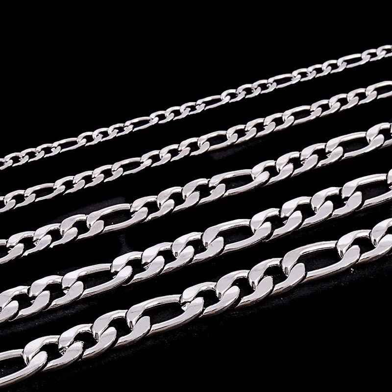 Dây chuyền kiểu Cuba tối giản mới của châu Âu và Mỹ, kích thước 4/5/7.5MM, trang sức nam phong cách đường phố hip-hop - món quà tuyệt vời dành cho bạn trai.- NKDC3