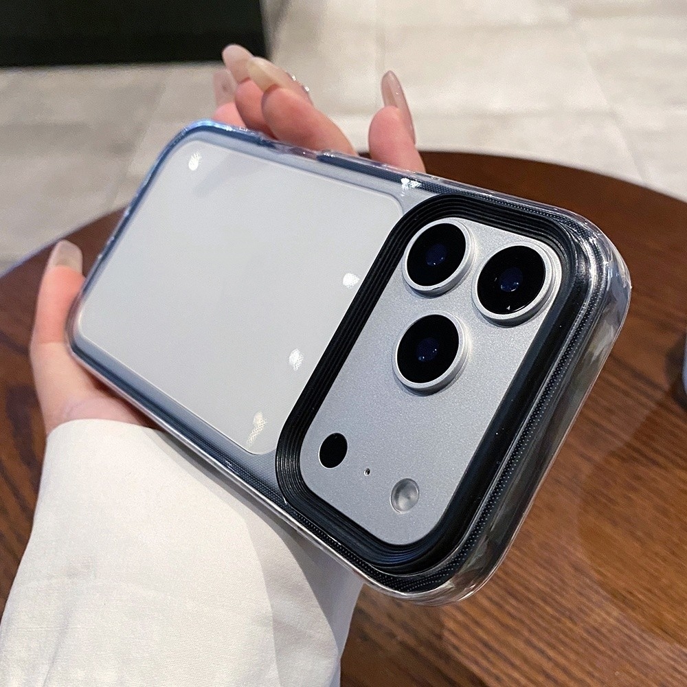 Ốp điện thoại trong suốt viền màu 2 ni 1 cho iPhone 17 Pro Max 17 Air 16 Plus 15 14 13 12 11 Vỏ bảo vệ chống sốc