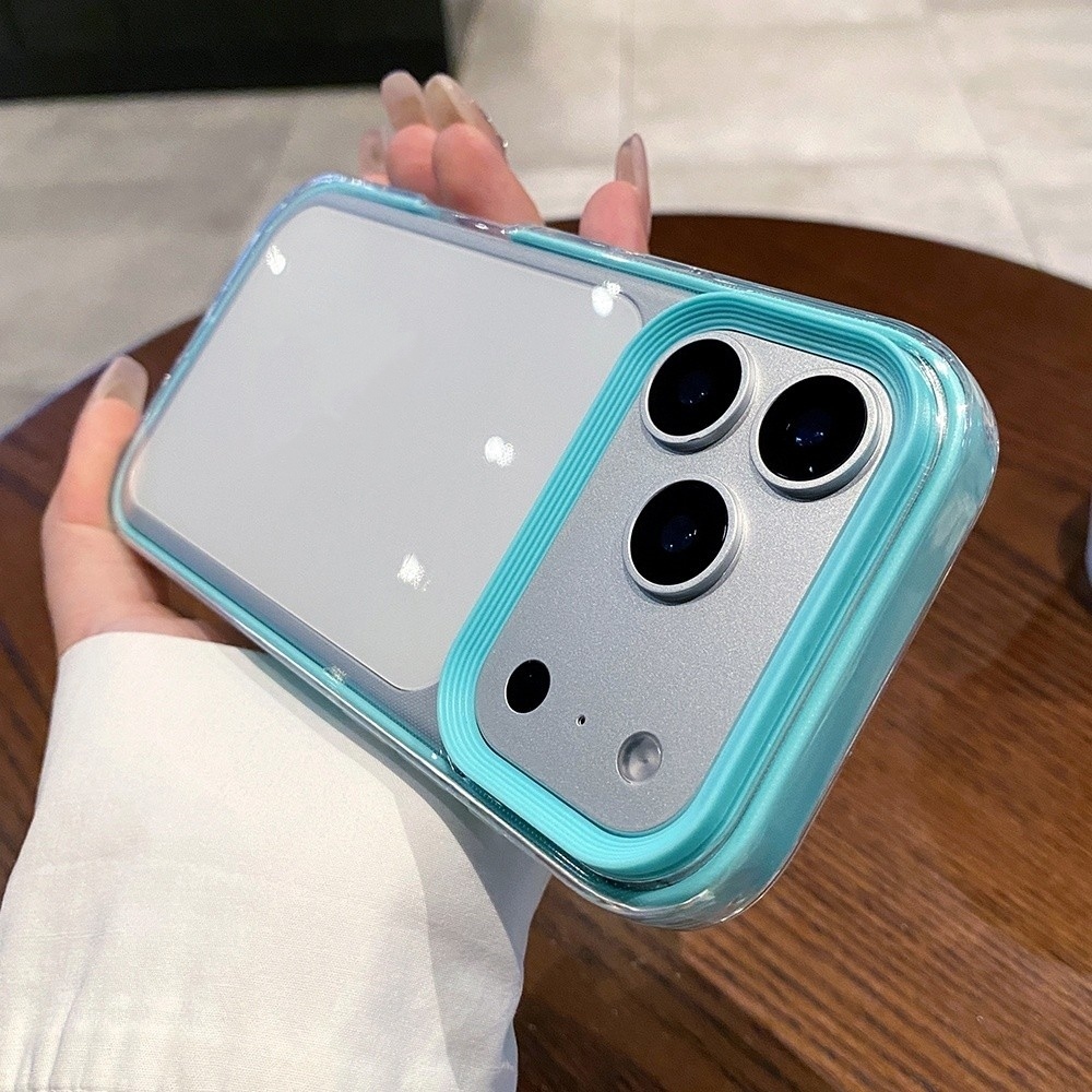 Ốp điện thoại trong suốt viền màu 2 ni 1 cho iPhone 17 Pro Max 17 Air 16 Plus 15 14 13 12 11 Vỏ bảo vệ chống sốc