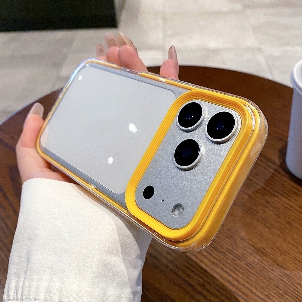 Ốp điện thoại trong suốt viền màu 2 ni 1 cho iPhone 17 Pro Max 17 Air 16 Plus 15 14 13 12 11 Vỏ bảo vệ chống sốc
