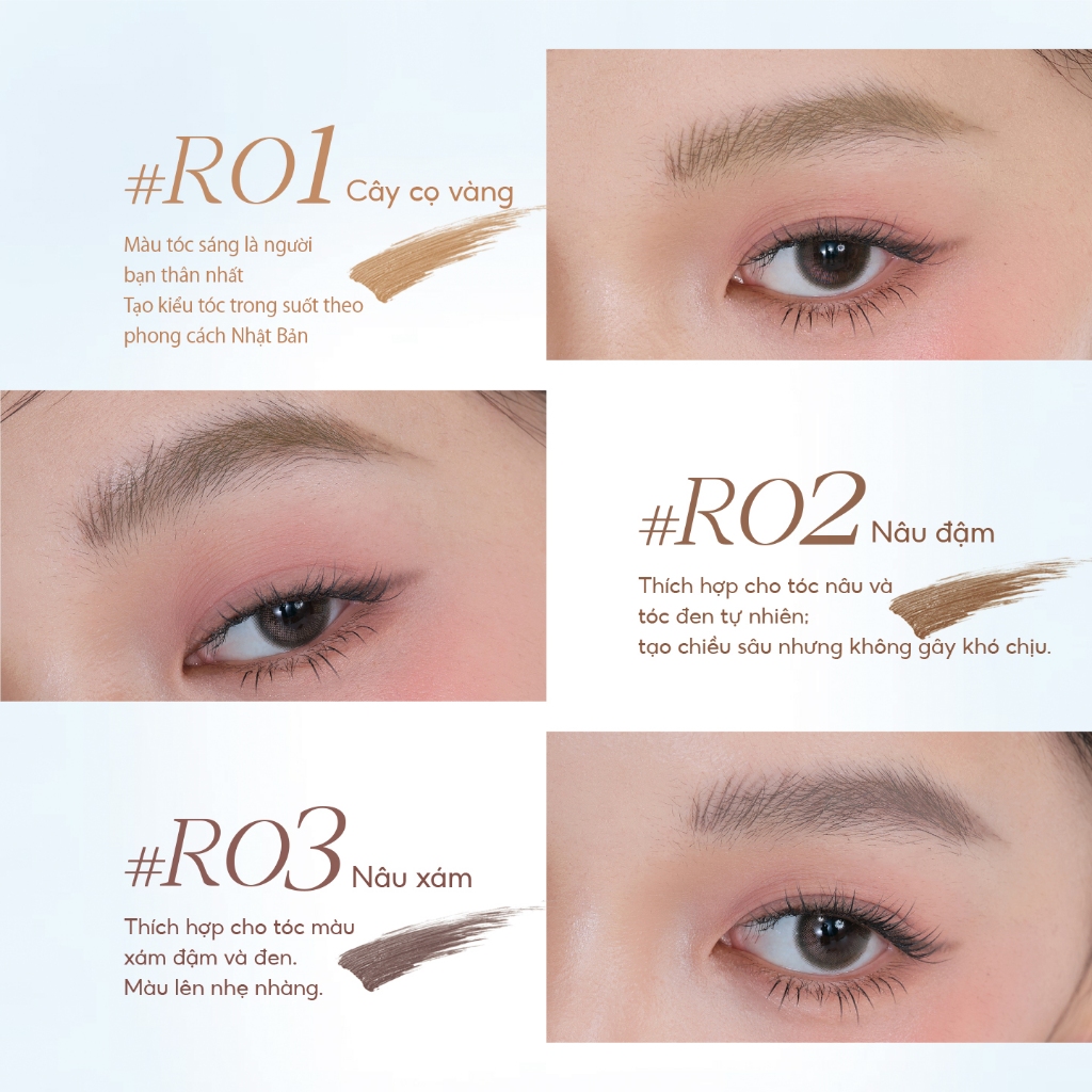 Mascara Chân Mày Mooekiss 3g, Định Hình Sợi Mày, Chống Nước Mồ Hôi, Lâu Trôi, Không LemChống NướcTự NhiênTạo SợiChống Mồ HôiNgười Mới Bắt Đầu