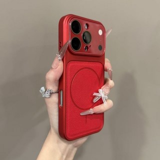 Ốp lưng cứng từ tính chống rơi sang trọng cho IPhone 17 Pro Max 13 14 15 16 Pro Max Vỏ bảo vệ ống kính kính cửa sổ lớn Vỏ chống sốc