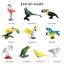 Trẻ em mô phỏng mô hình động vật rắn tĩnh bay chim chim hồng hạc vẹt toucan đồ chơi trang trí