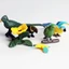 Trẻ em mô phỏng mô hình động vật rắn tĩnh bay chim chim hồng hạc vẹt toucan đồ chơi trang trí