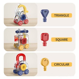 Giáo dục sớm giáo dục hình bé phù hợp với khóa chìa khóa trẻ em mẫu giáo mở khóa đồ chơi