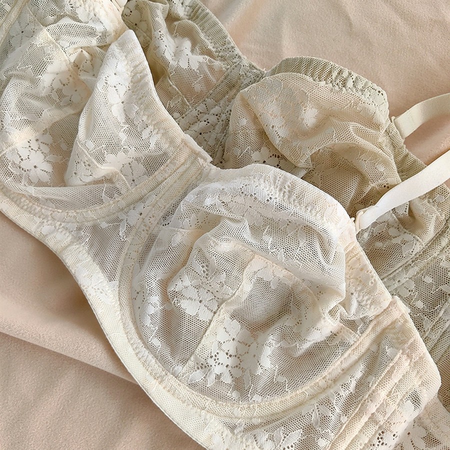 [Sẵn sàng] Quần lót nữ có đệm có thể tháo rời Plus size Cô gái thanh niên Vòng thép Đồ lót nữ siêu mỏng gợi cảm Áo ngực nâng ngực mềm mại Không có dây xốp Áo ngực nữ