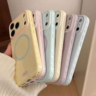 Sạc Không Dây Tương Phản Màu Ống Kính Trái Tim Tình Yêu Khung Điện Thoại Cho iPhone 17Promax 17Pro 12 13 14 15 16 Pro Max Silicon Mềm Chống Sốc Nữ Điện Thoại Di Động