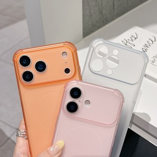 Ốp điện thoại TPU mờ bốn góc chống rơi cửa sổ lớn hình tròn mịn phù hợp cho iPhone 13 14 15 16 17 Pro Max bao gồm tất cả vỏ mềm silicon chống rơi